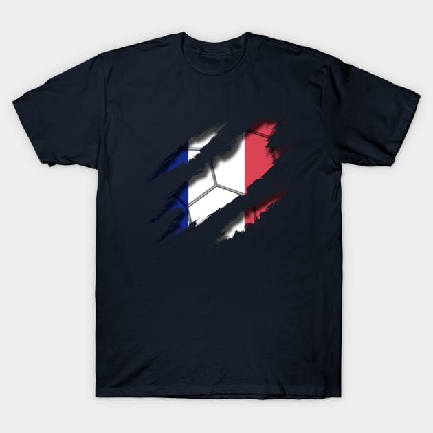 France Football T-Shirt by blackcheetah